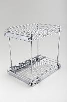 Выдвижная бутылочница, на шариковых направляющих, с доводчиком плавного закрывания, с фасадным креплением, двухуровневая