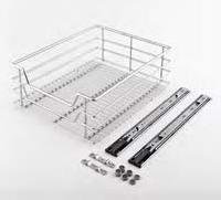 Выдвижная кухонная корзина для хранения посуды